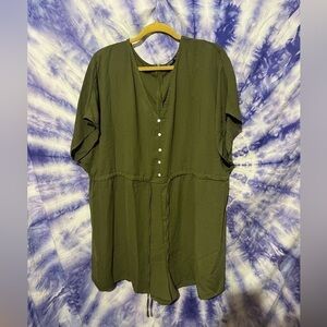 Shein Curve Women's Green Shorts Jumpsuit Size 2XL